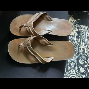 Reef flip flops men’s size 10 genuine leather
